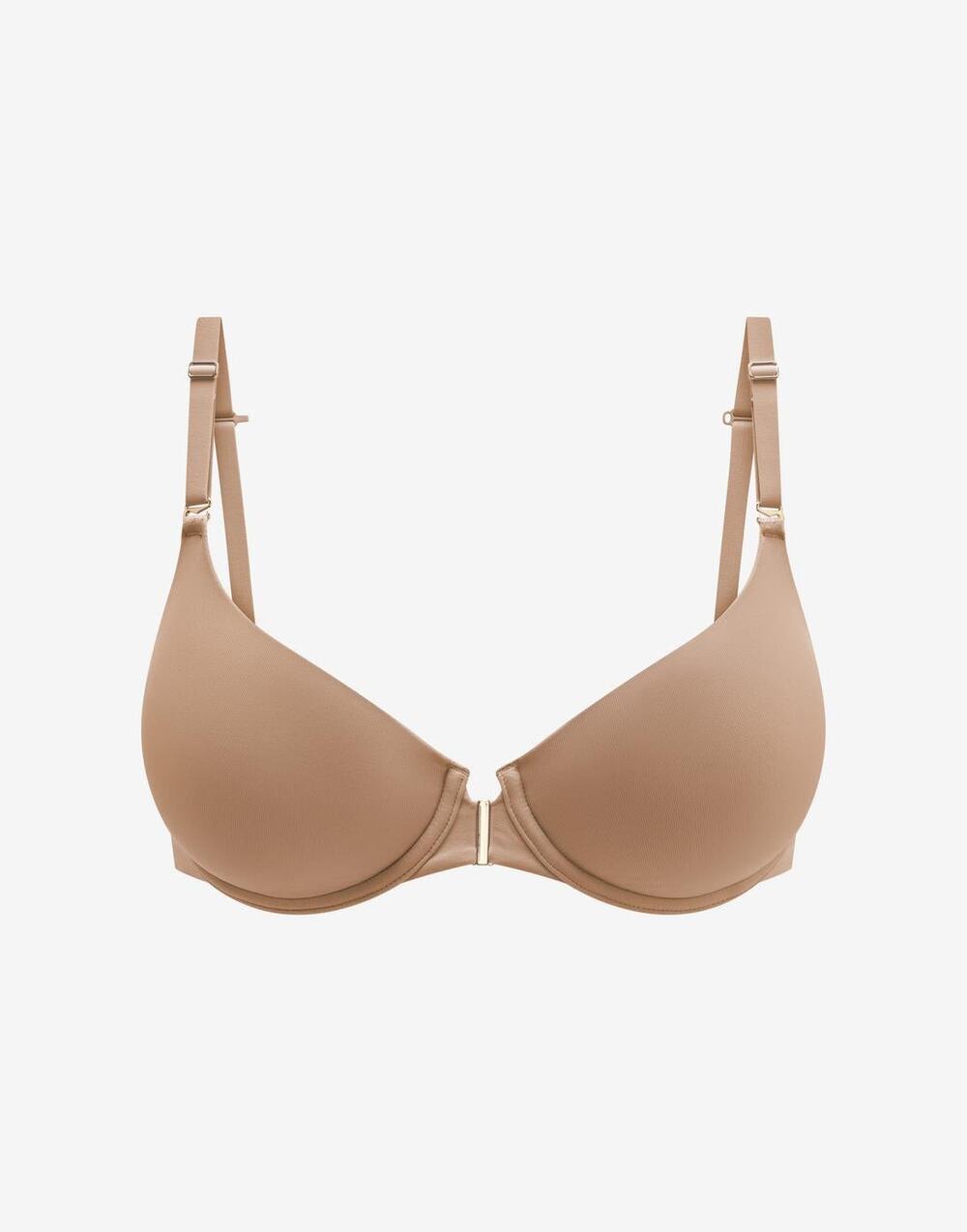 ThirdLove ComfortStretch Front Close T-Shirt Bra Taupe 34C Adjustable Wired NWT